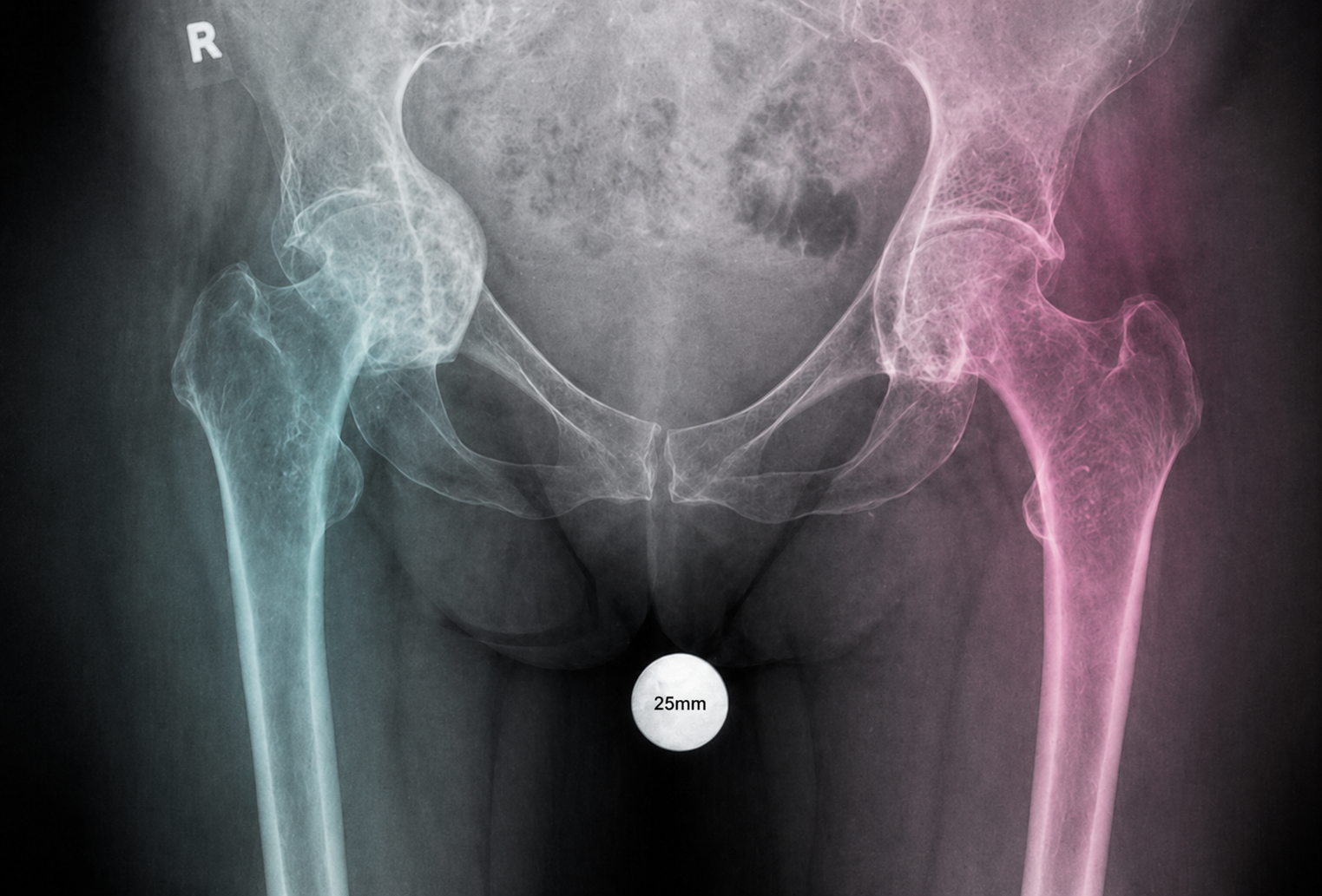 AP pelvis · medial reference