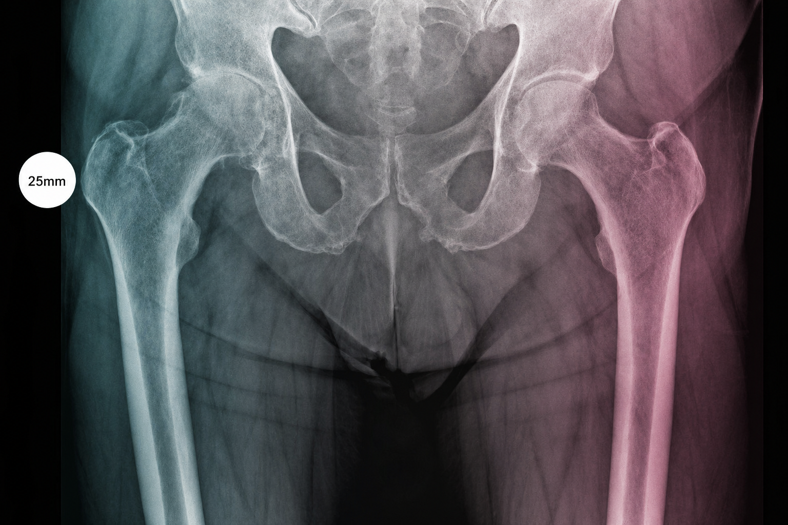 AP pelvis · lateral marker position