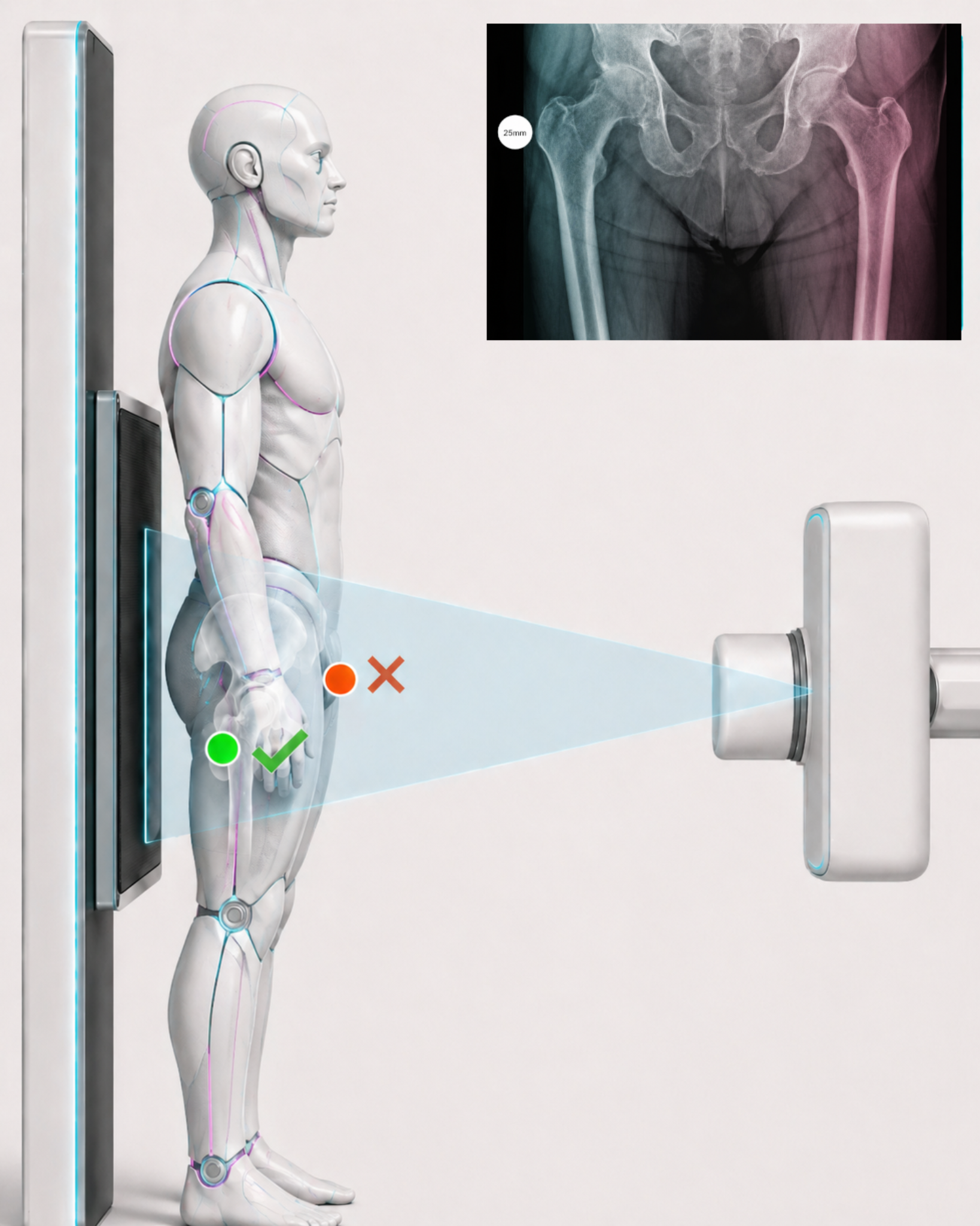 Standing marker positioning
