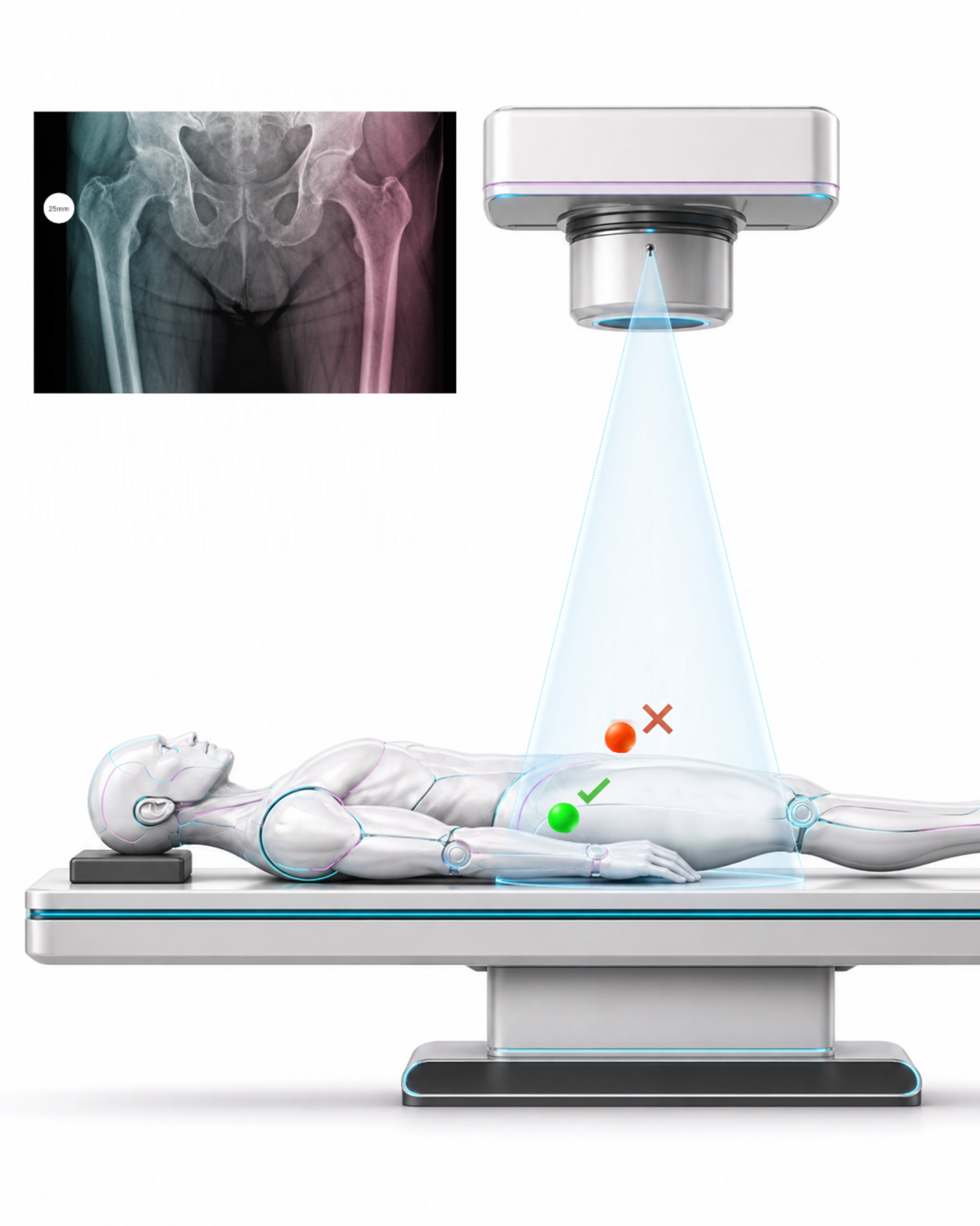Supine marker positioning